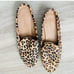 Banana Republic Calf Hair Leopard Animal Print Slip On Moccasins Sz 6
