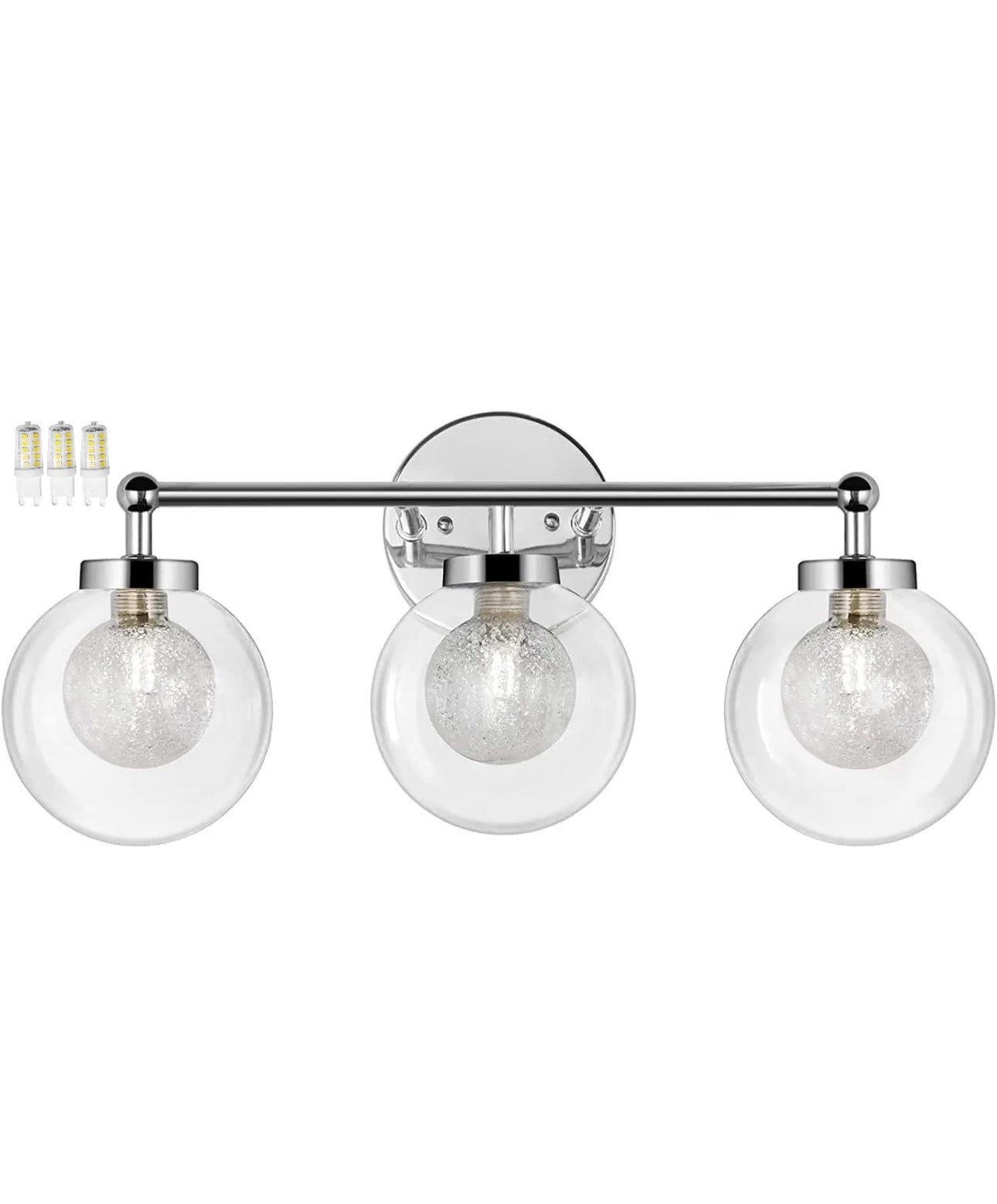 Bathroom Light Fixtures Vanity Light:OOWOLF 11W 5000K 3 Light Globe Bathroom Van