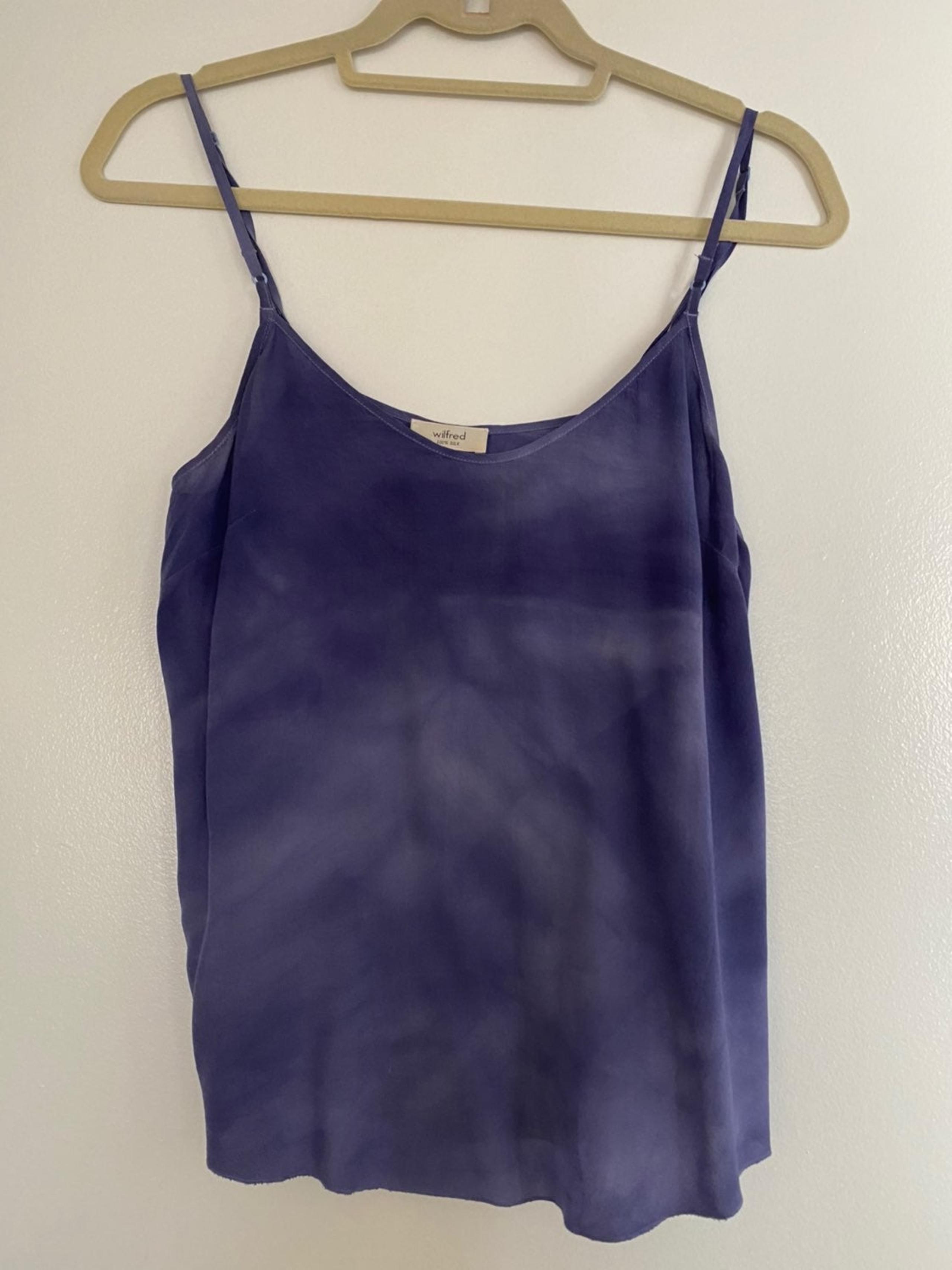 Aritzia Wilfred Purple 100% silk cami ta