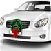 Christmas Car Wreath Decorative LED Lighted Car Wreath Red Bow Berries Wreath Ar
