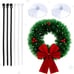 Christmas Car Wreath Decorative LED Lighted Car Wreath Red Bow Berries Wreath Ar