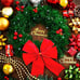 Christmas Car Wreath Decorative LED Lighted Car Wreath Red Bow Berries Wreath Ar