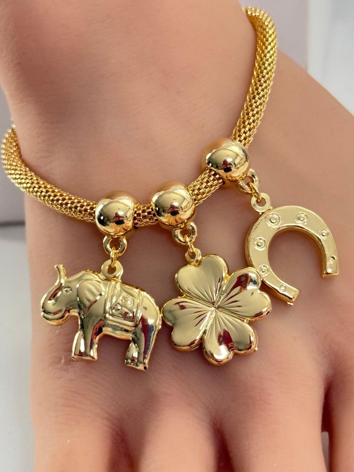 14k Gold Filled Charm Bracelet 7.5”