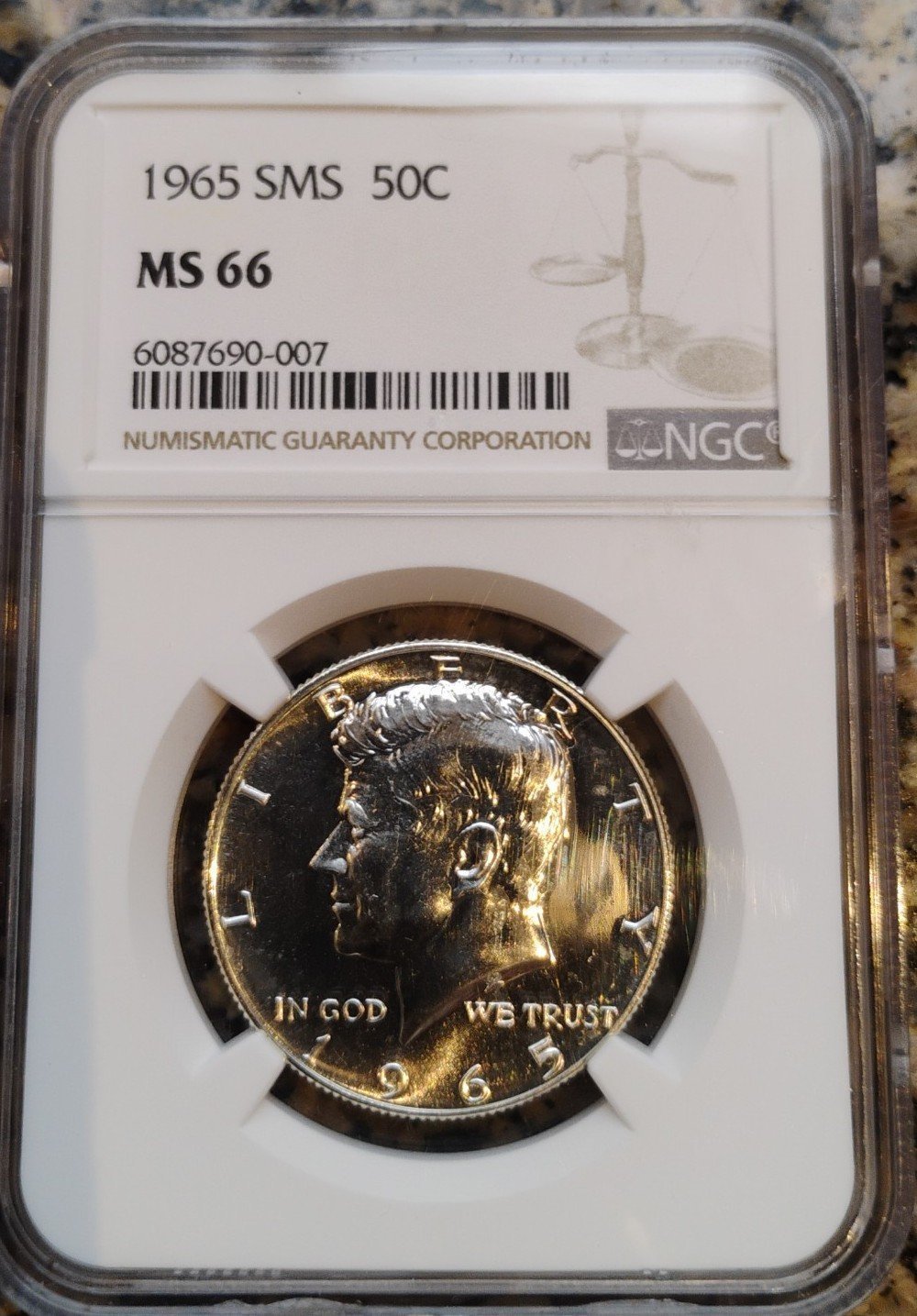 1965 SMS* Kennedy Half Dollar NGC MS66 *= Special Mint Set