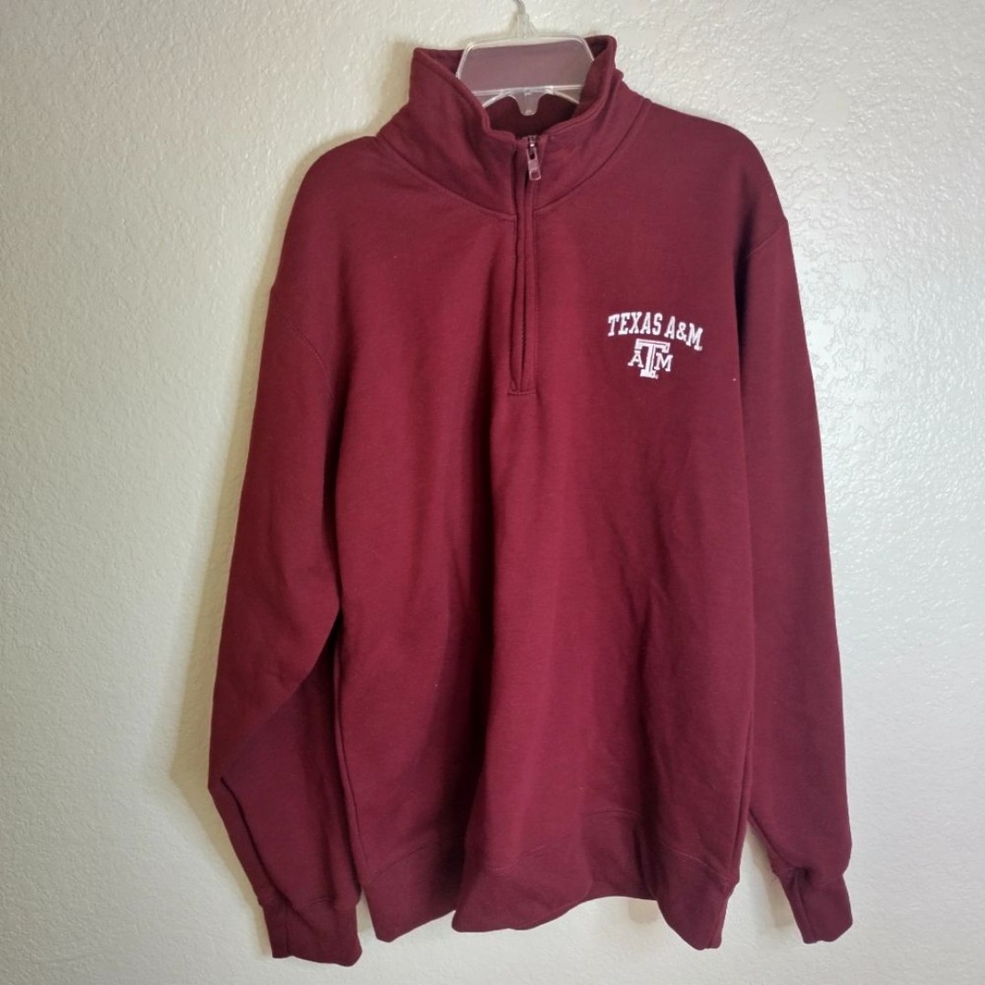 NWT Texas A&M Aggies Champion 1/4 Zip Long Sleeve Sweater Men's Sz M