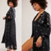 Free People Chasin' Spring Maxi Dress Black NEW Witchy Western Bohemian Small