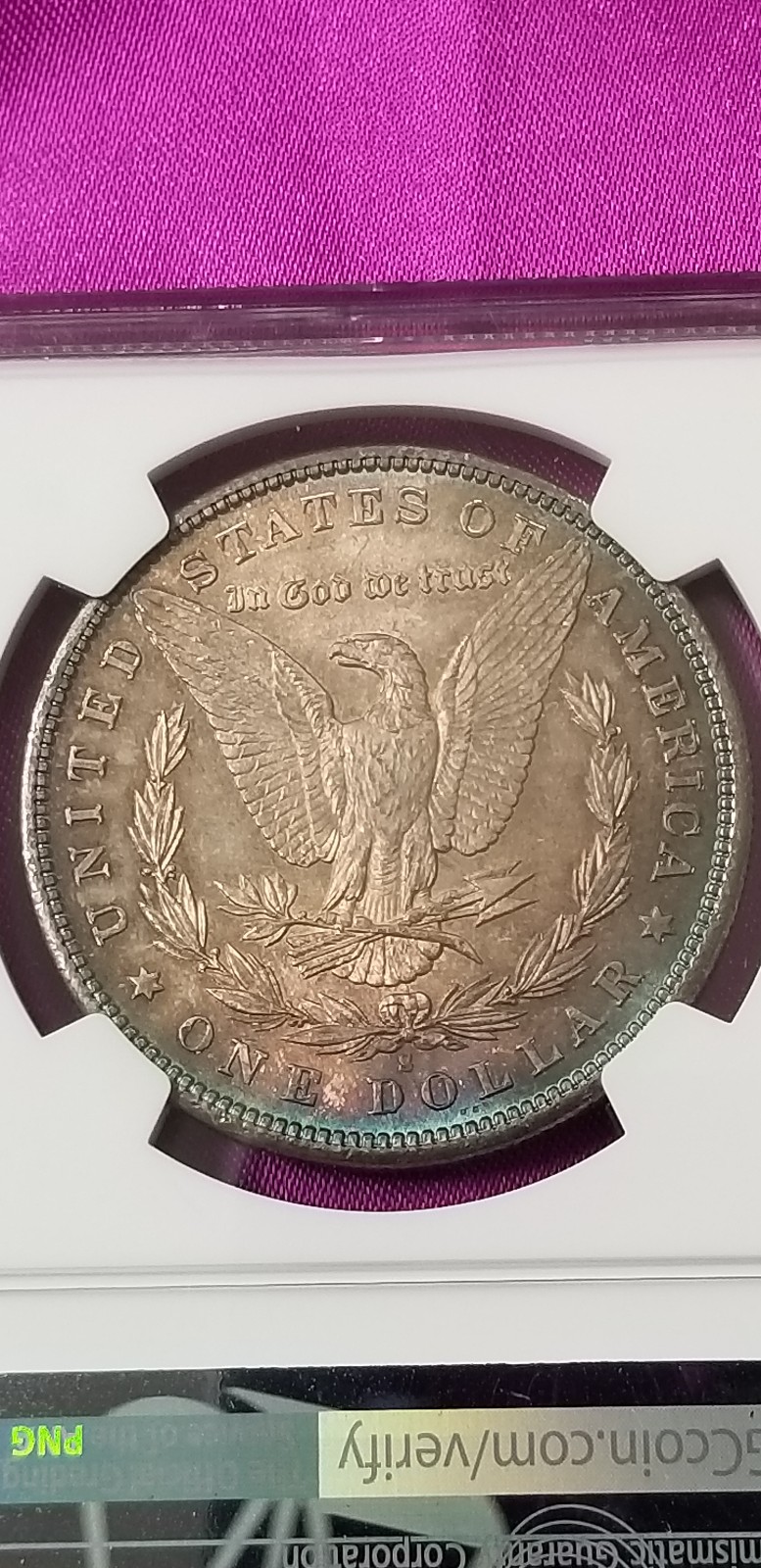 TONED 1881-S MORGAN SILVER DOLLAR