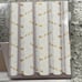 Houseful Christmas Santa Reindeer Sled White Gold Metallic Foil Shower Curtain
