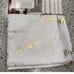 Houseful Christmas Santa Reindeer Sled White Gold Metallic Foil Shower Curtain