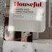 Houseful Christmas Santa Reindeer Sled White Gold Metallic Foil Shower Curtain