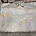 Houseful Christmas Santa Reindeer Sled White Gold Metallic Foil Shower Curtain