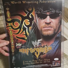 Wwf undertaker signed autograph poster