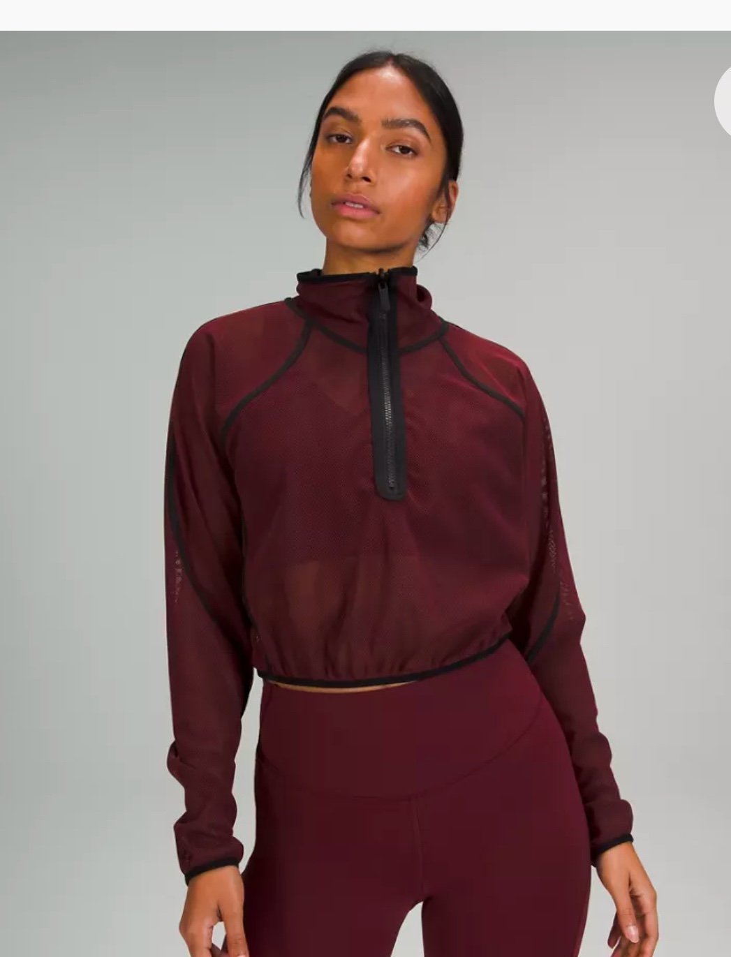 Lululemon reversible mesh half zip