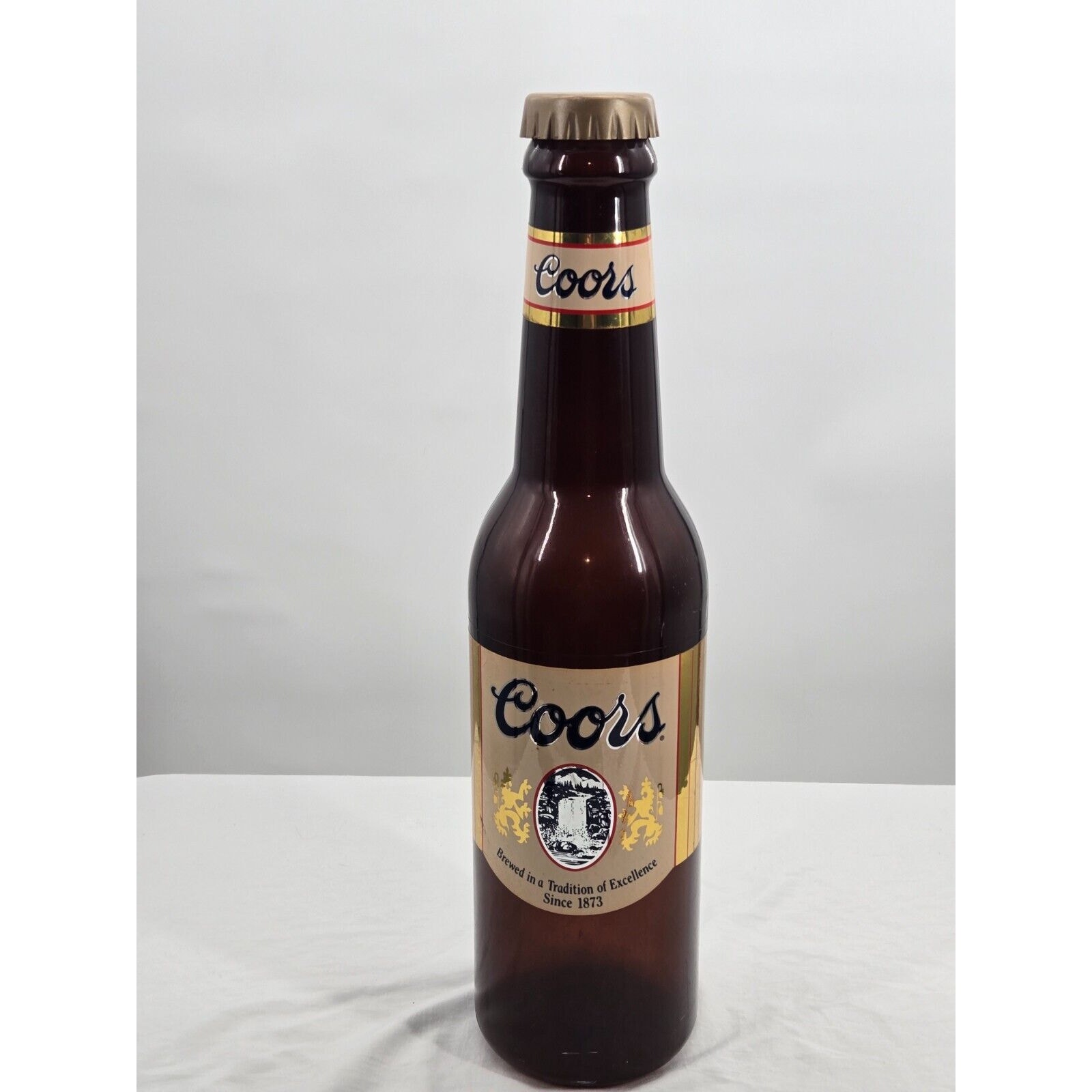 VINTAGE COORS LIGHT 23 BEER BOTTLE COIN CHANGE BANK WITH REMOVABLE CAP Plastic