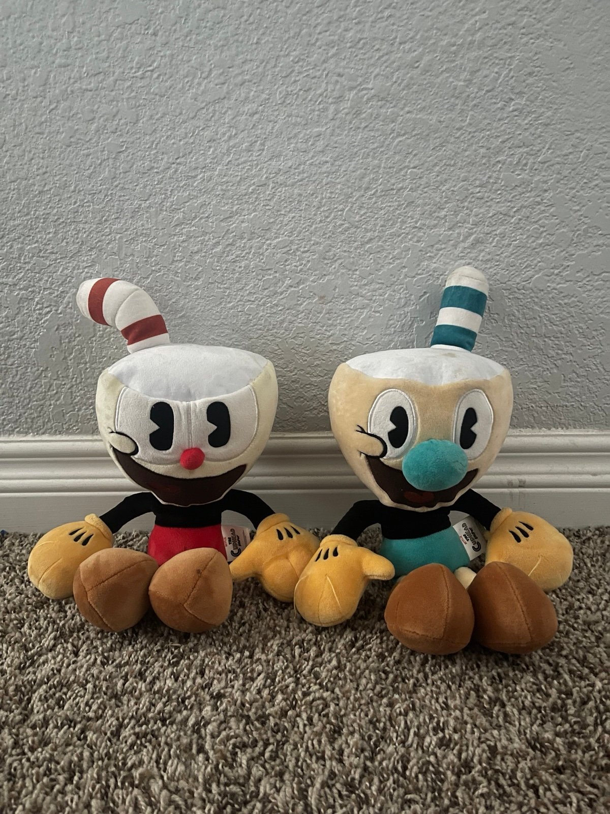 The Cuphead Show Cuphead & Mugman 2pk Plush 15" Doll Animated Series