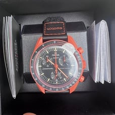 OMEGA Seamaster Swatch Mission On Earth Lava Black & Red