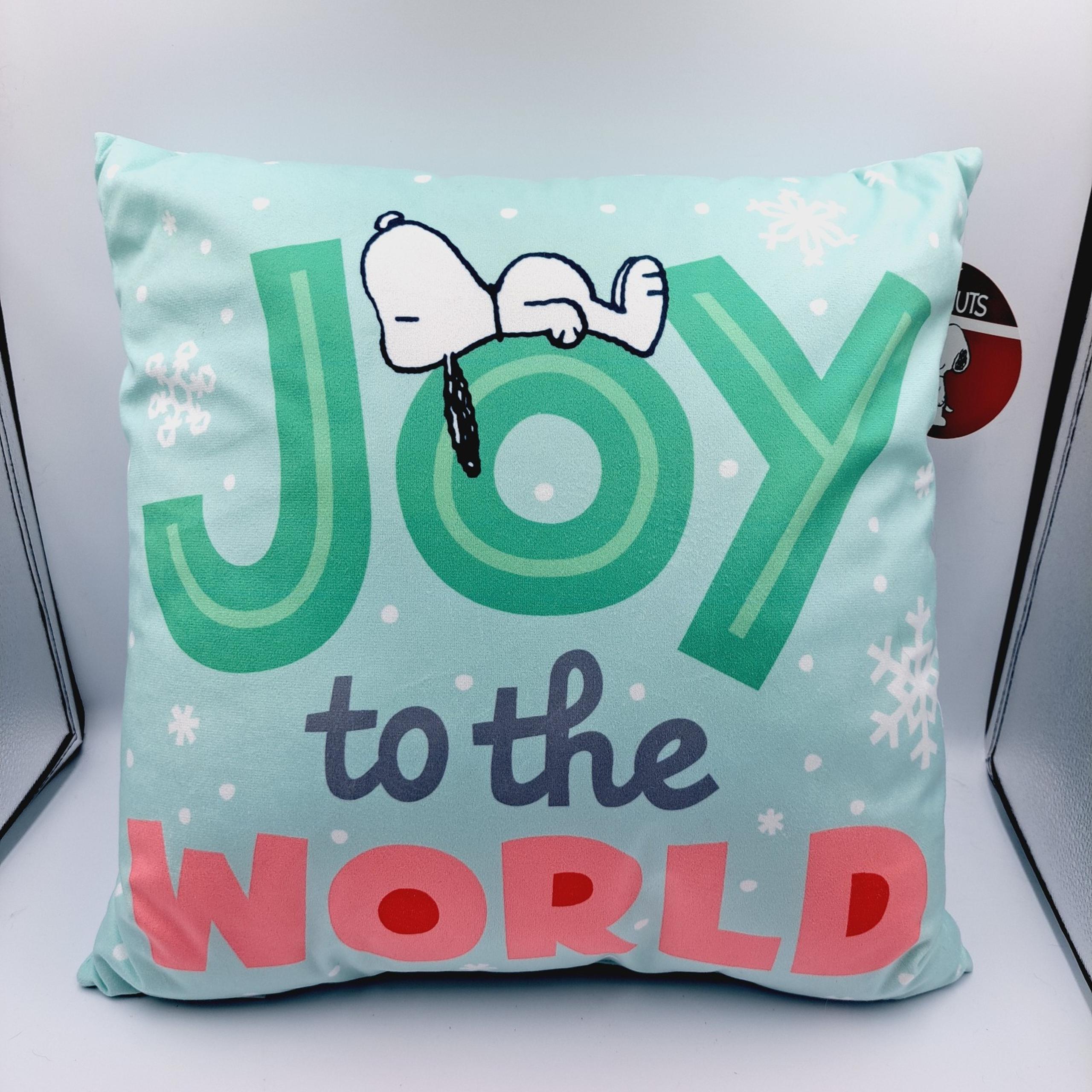 Snoopy Joy to the World Holiday Pillow