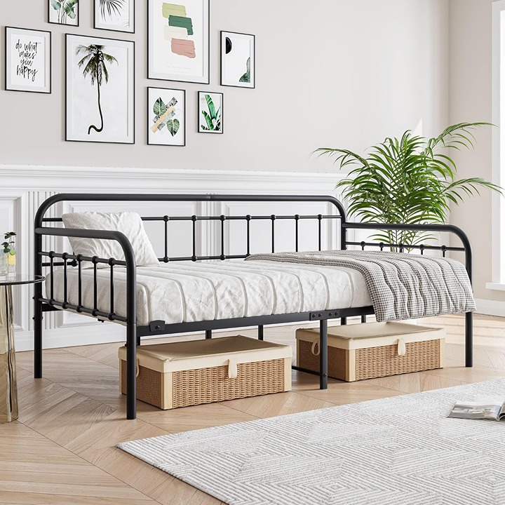NEW Metal Daybed Frame Twin Size with Steel Slats