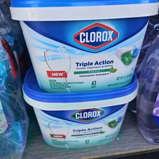 6 Count (258 Pods) Clorox Triple Action Dishwashing Detergent Fresh Scent