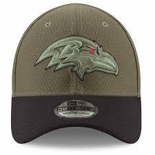 RARE 2017 New Era Baltimore Ravens Salute To Service 39Thirty Flex Hat Cap M/L