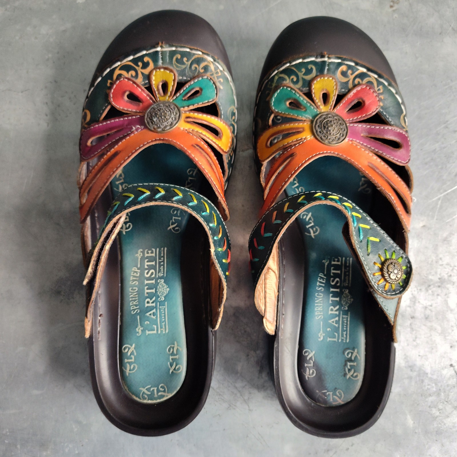 L'ARTISTE Spring Step Copa Slip-on Clog Sandal Shoe• sz EU 41/US 9 1/2-10