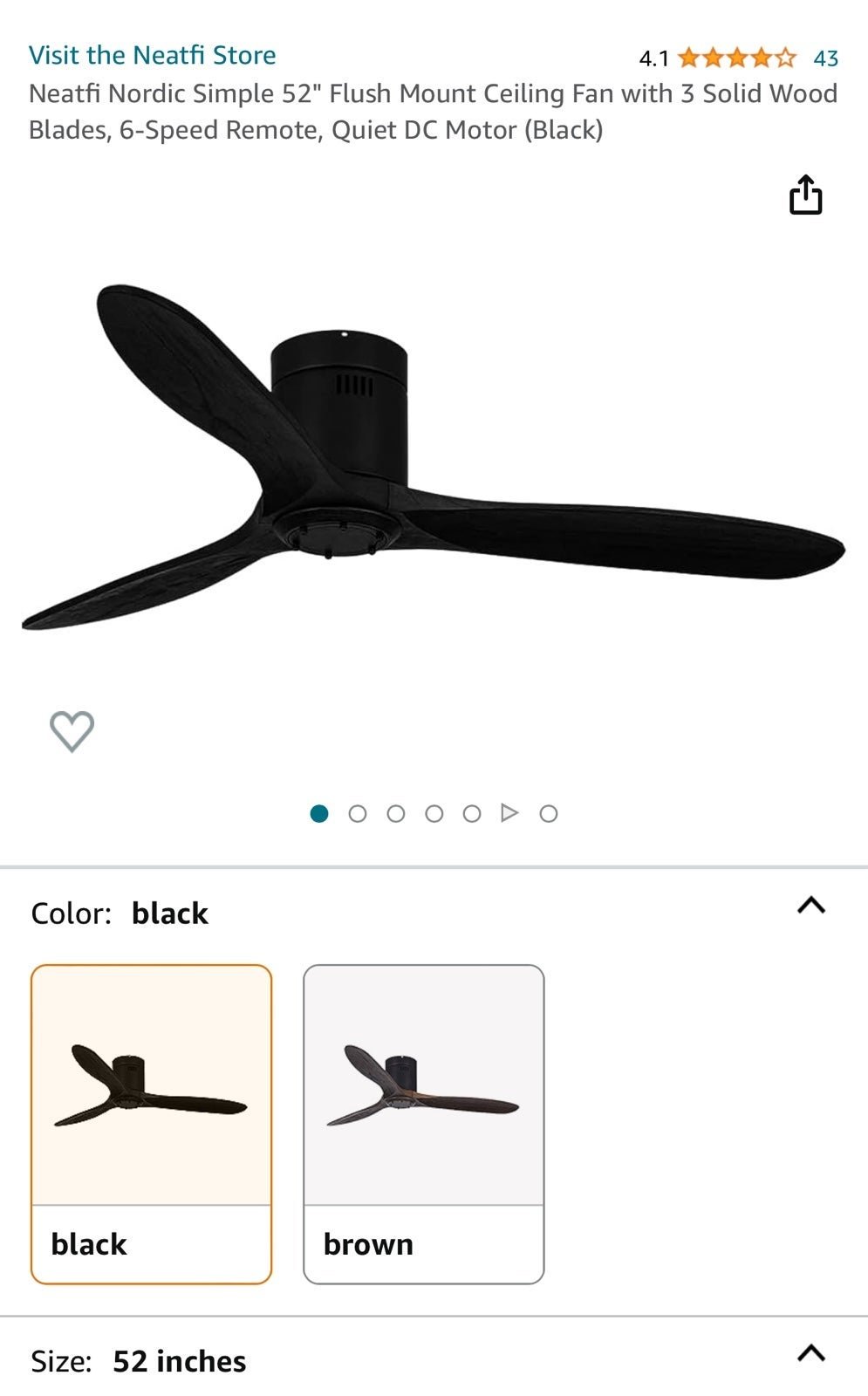 Ceiling fan 60 inches