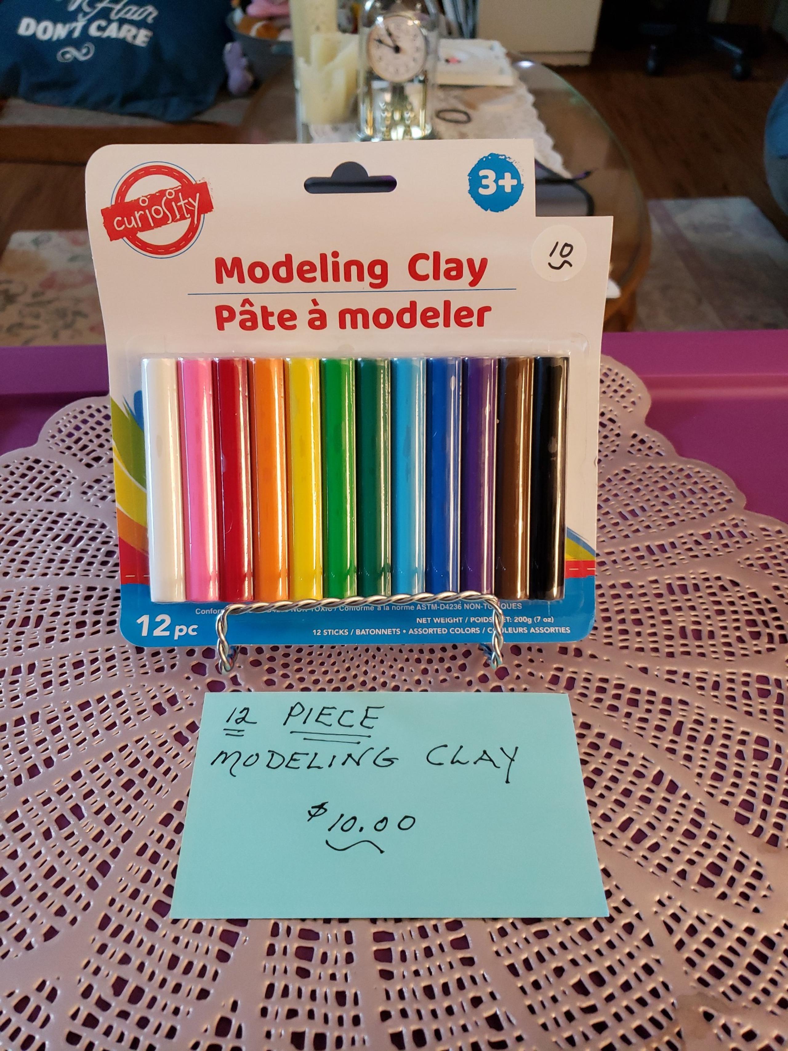 12 Piece Modeling Clay-$10.00