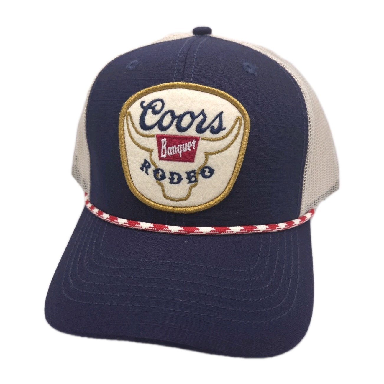 Coors Banquet Rodeo Felt Patch Logo Rope Hat Multi-Color