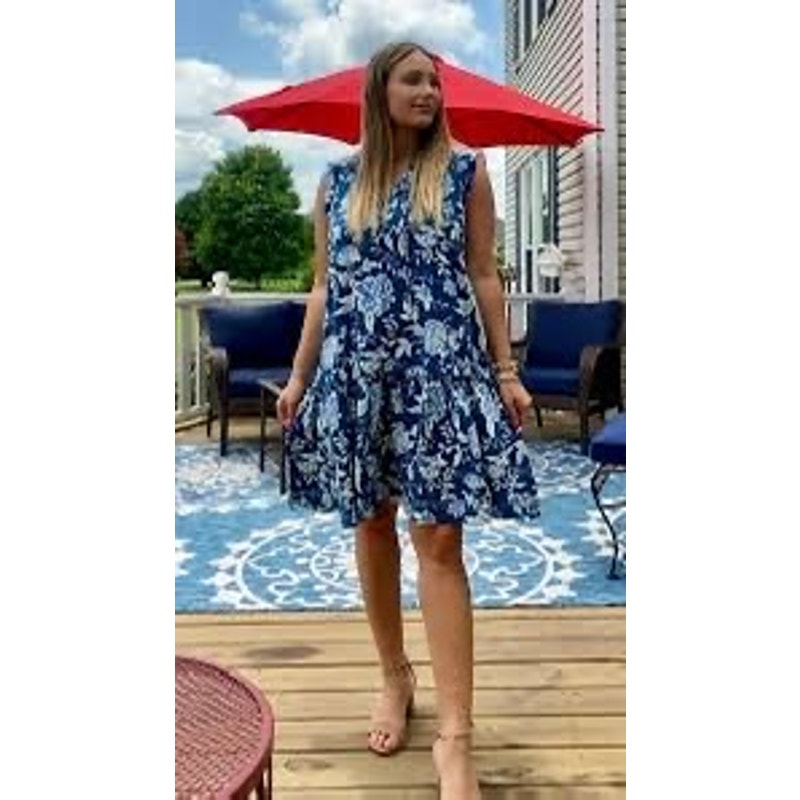 Matilda Jane Enchanted Garden Serenity Blue Floral Dress