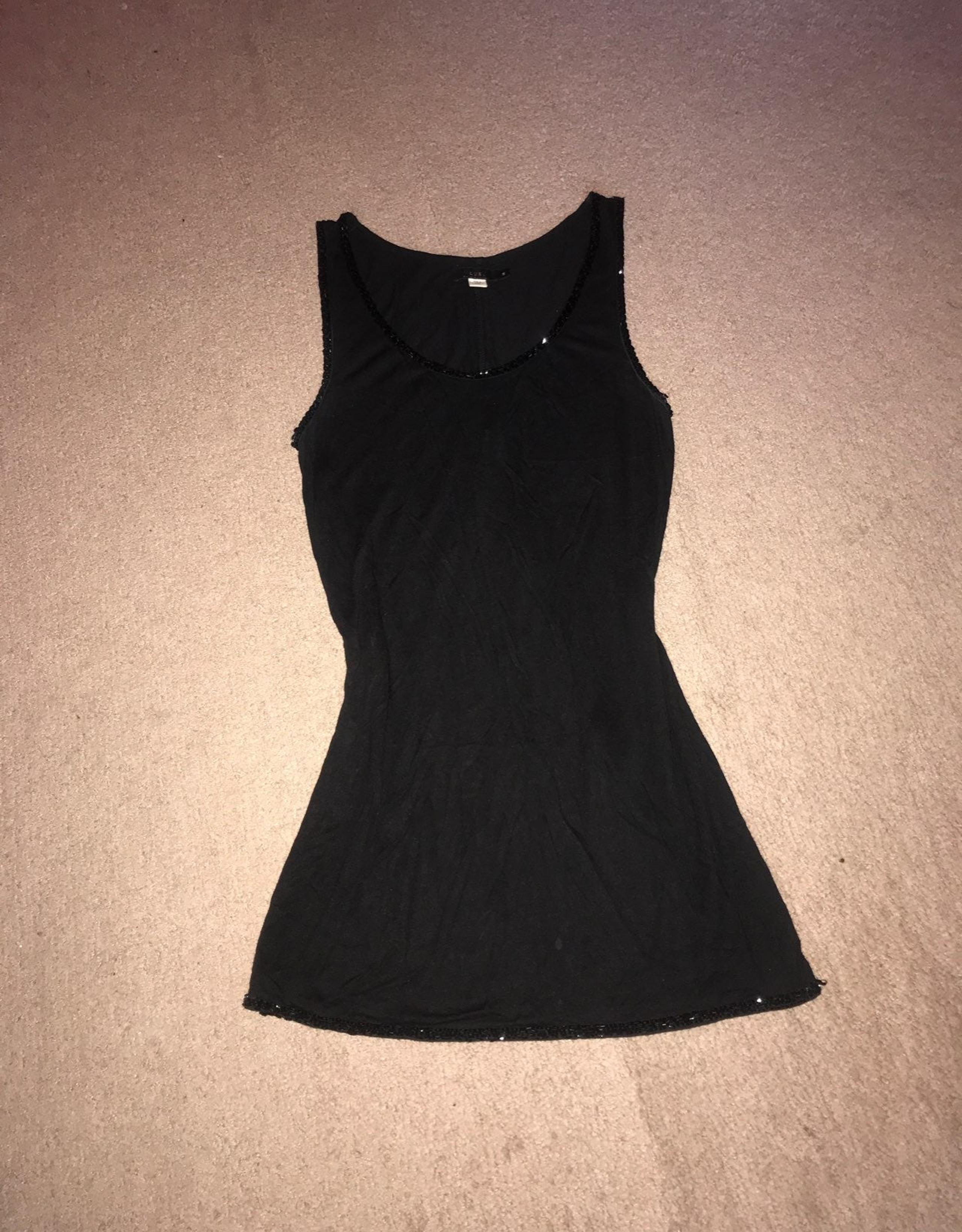 Black Backless Tank