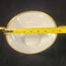 Hand painted Vtg Lusterware Soup Bowl Serving Handles poppies signed Schindler