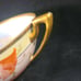 Hand painted Vtg Lusterware Soup Bowl Serving Handles poppies signed Schindler