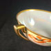 Hand painted Vtg Lusterware Soup Bowl Serving Handles poppies signed Schindler