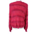 Free People Womens Small Pink Fuzzy Knit V Neck Long Puff Sleeve Popover Sweater