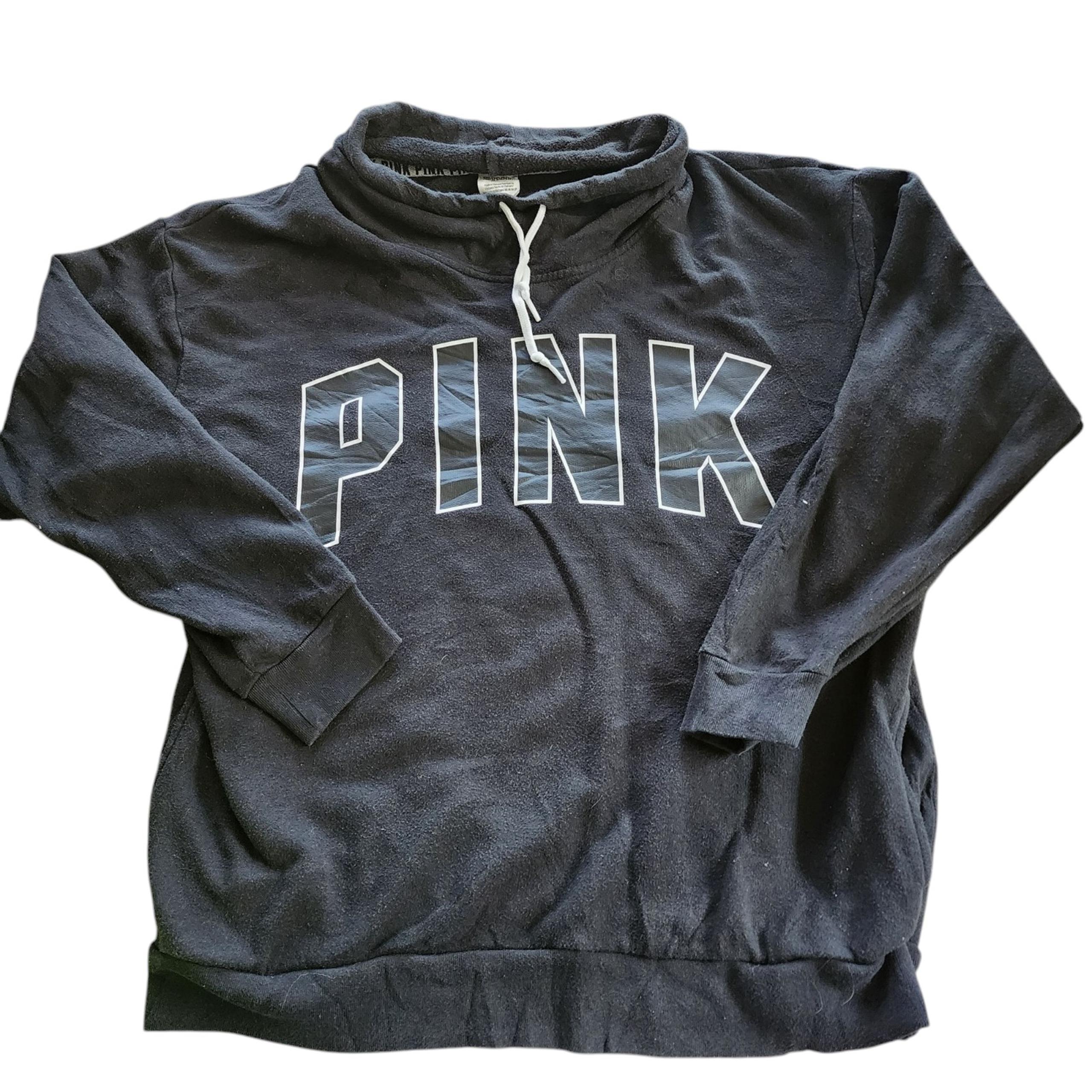 PINK Victoria's Secret medium black cowl neck pullover sweater