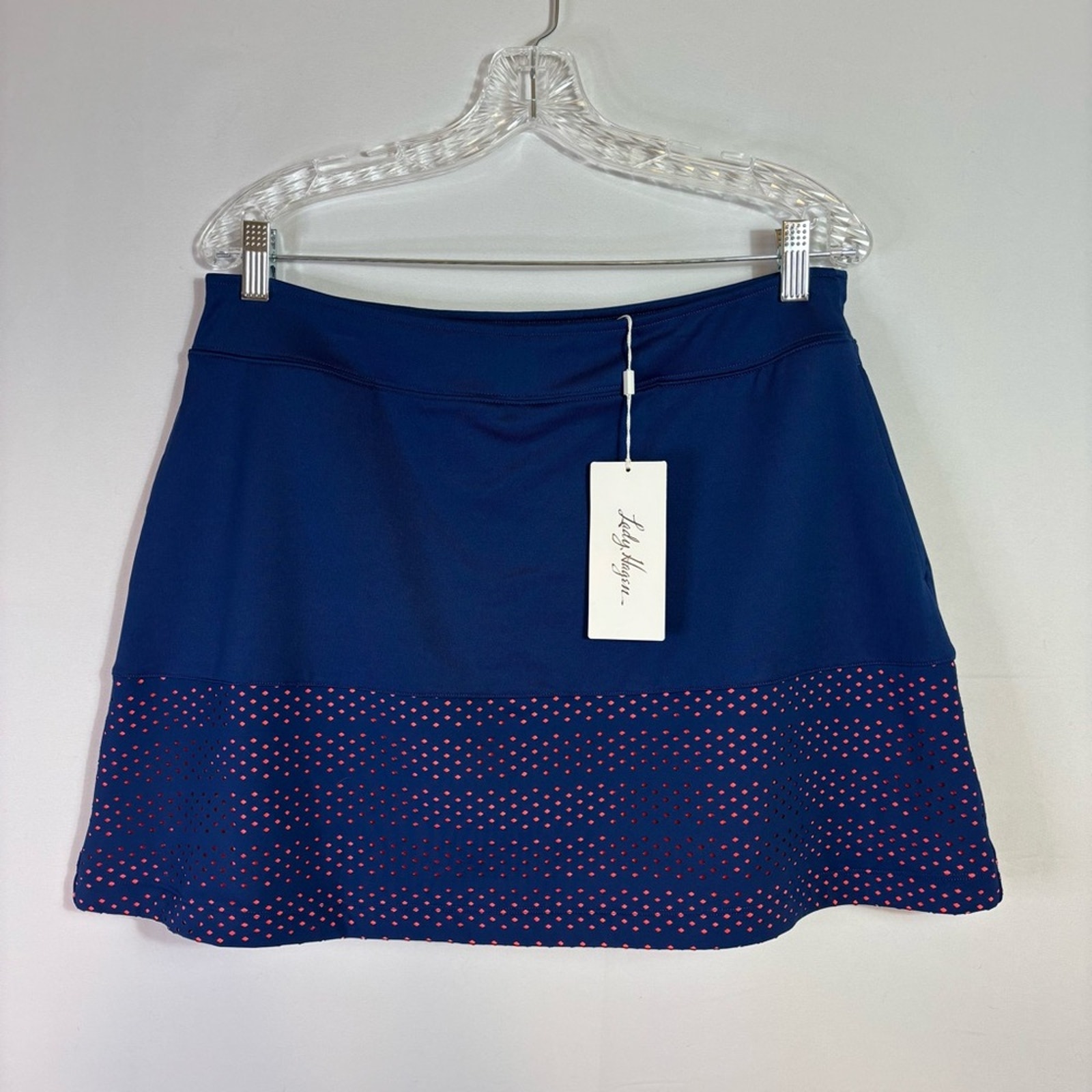 NWT Lady Hagen Blue & Orange Golf Tennis Athletic Skirt Size Large R0350