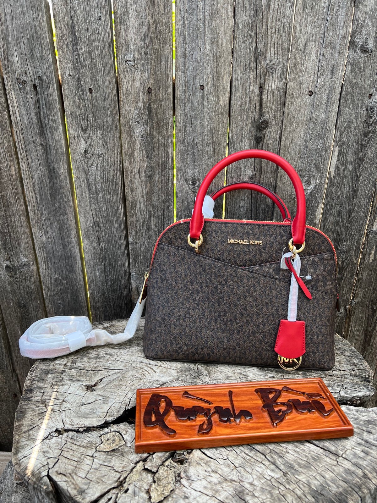 Michael Kors Jet Set Medium Logo Dome Satchel
