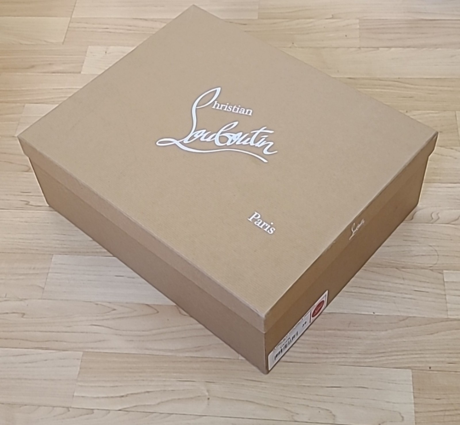 Authentic Christian Louboutin Beige Big Shoe Box 14 1/2 ×11 1/2 ×5