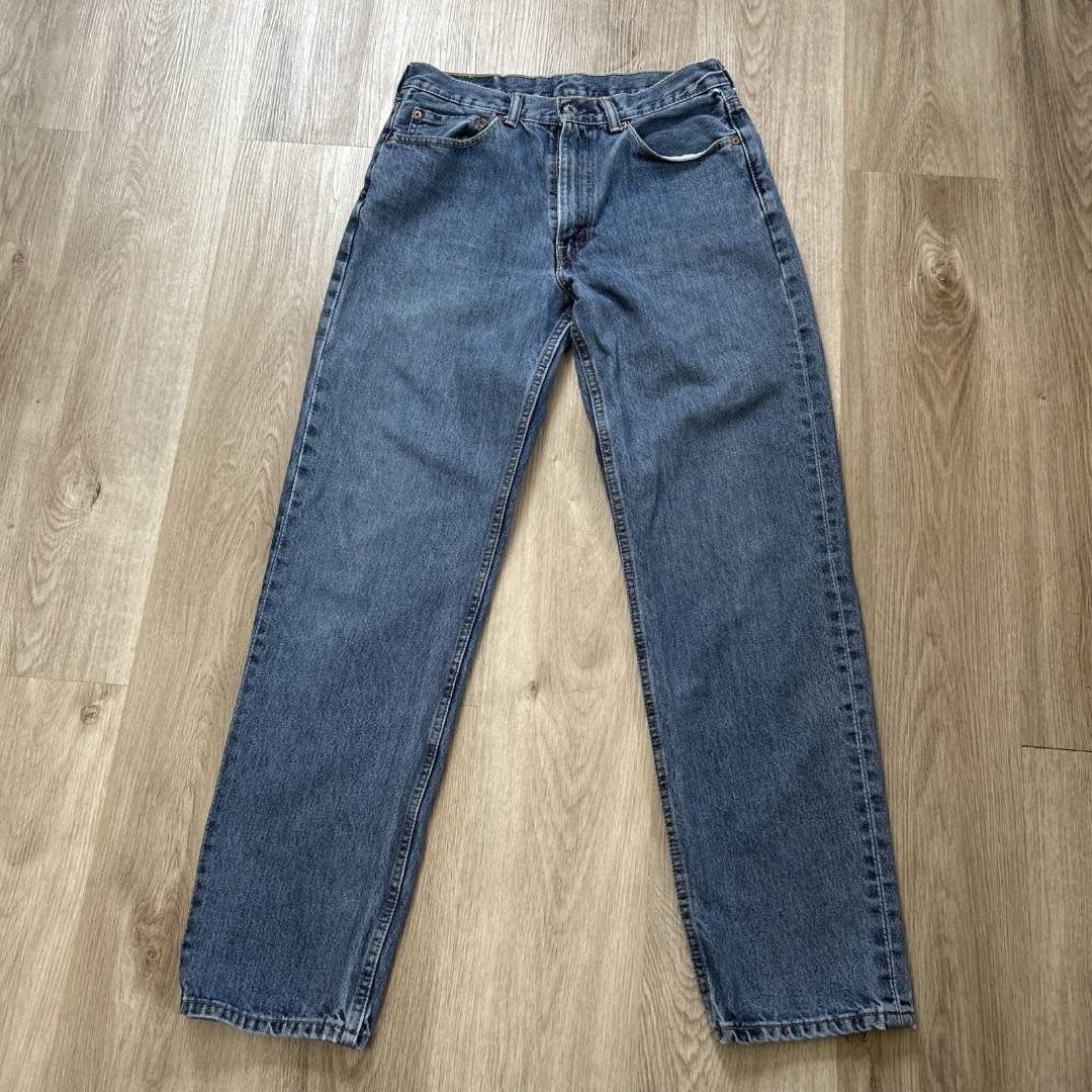 Levis 550 Mens 32x34 (32x32) Blue Jeans Relaxed Fit Straight Medium Wash Denim