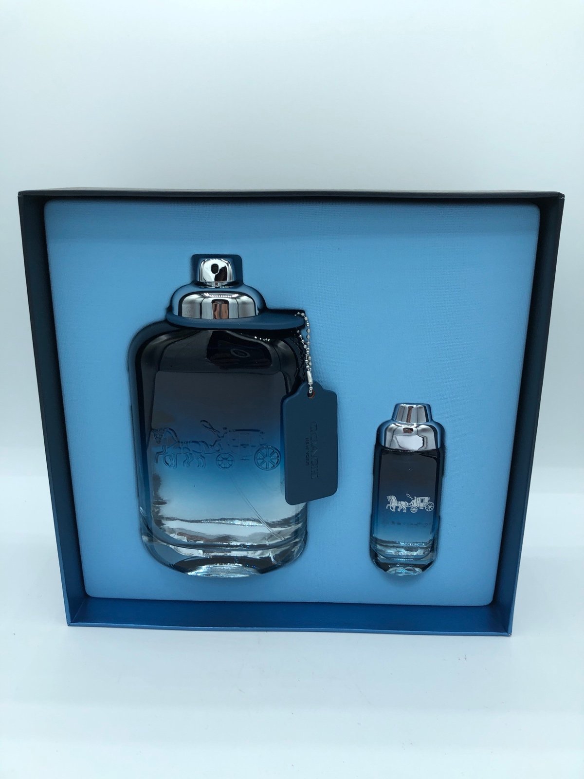 Coach New York Blue 2pcs Giftset for Men EDT Spray (6.7oz + 0.5)