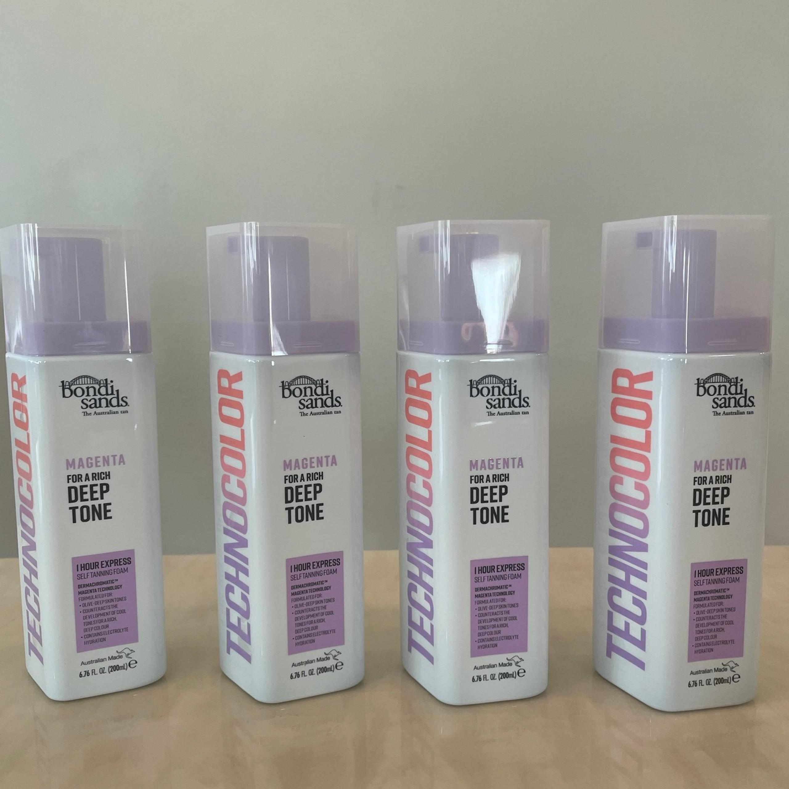 Bondi Sands Technocolor 1 Hour Express Self Tanning Foam 4 bundle set