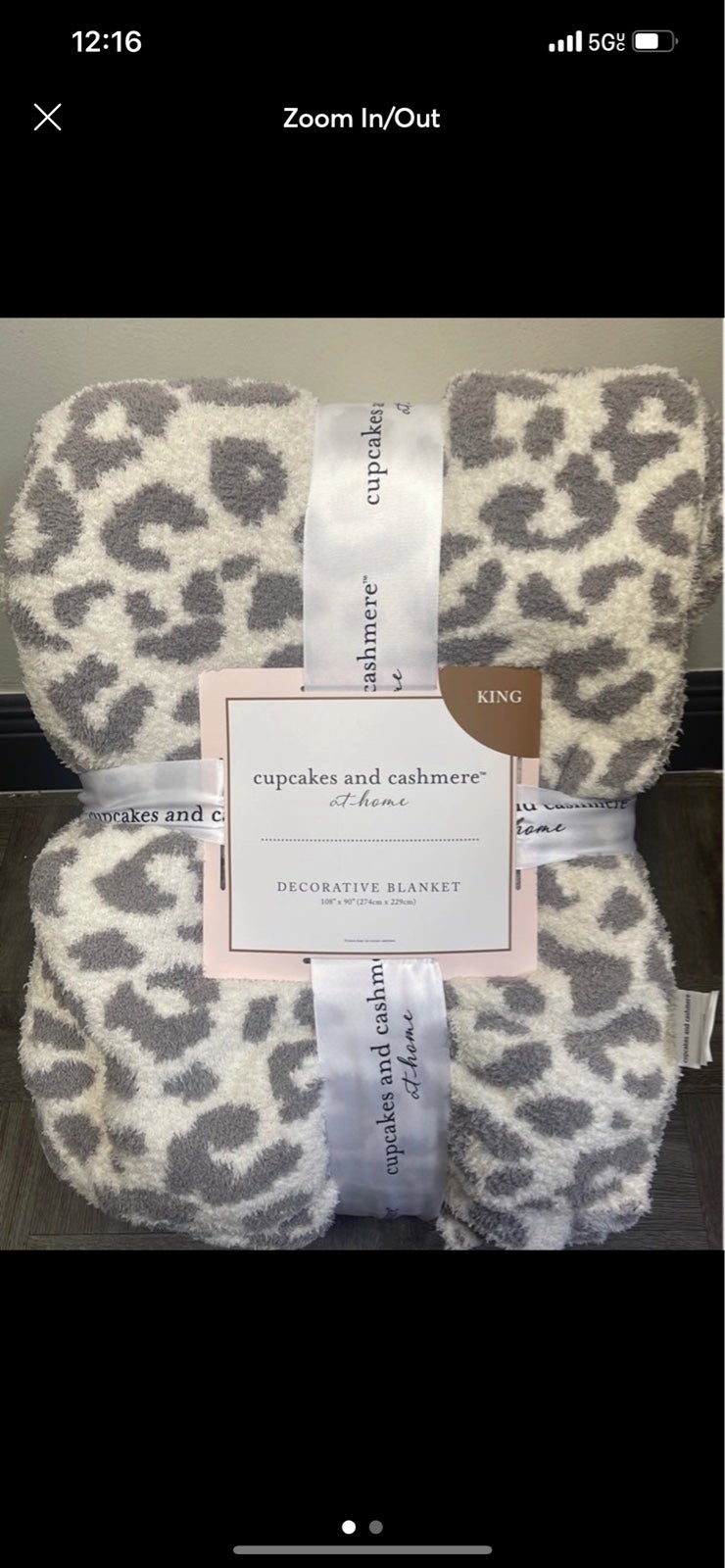 New King Cupcakes and Cashmere Leopard Blanket