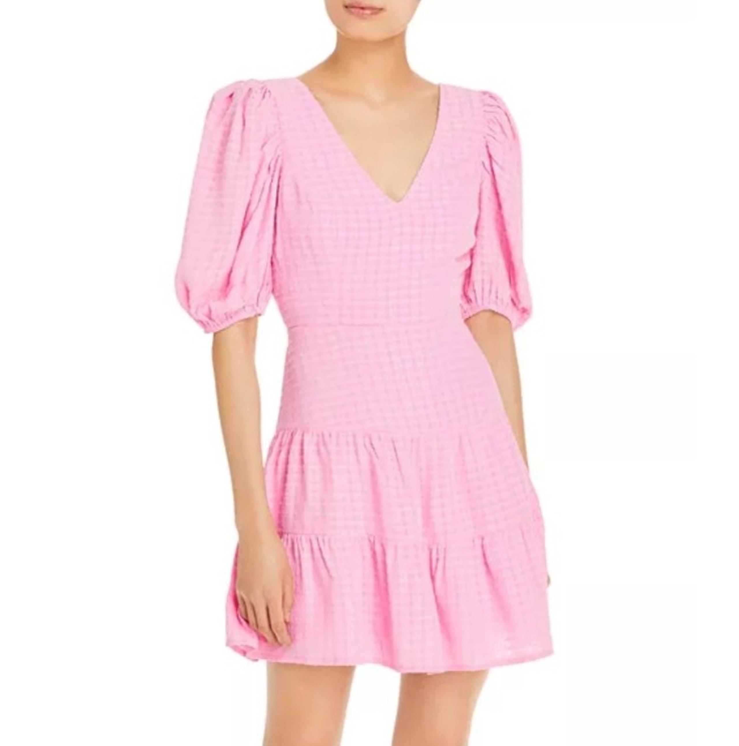 French Connection Women's Dress Birch Puff Sleeve Size 0 Pink color