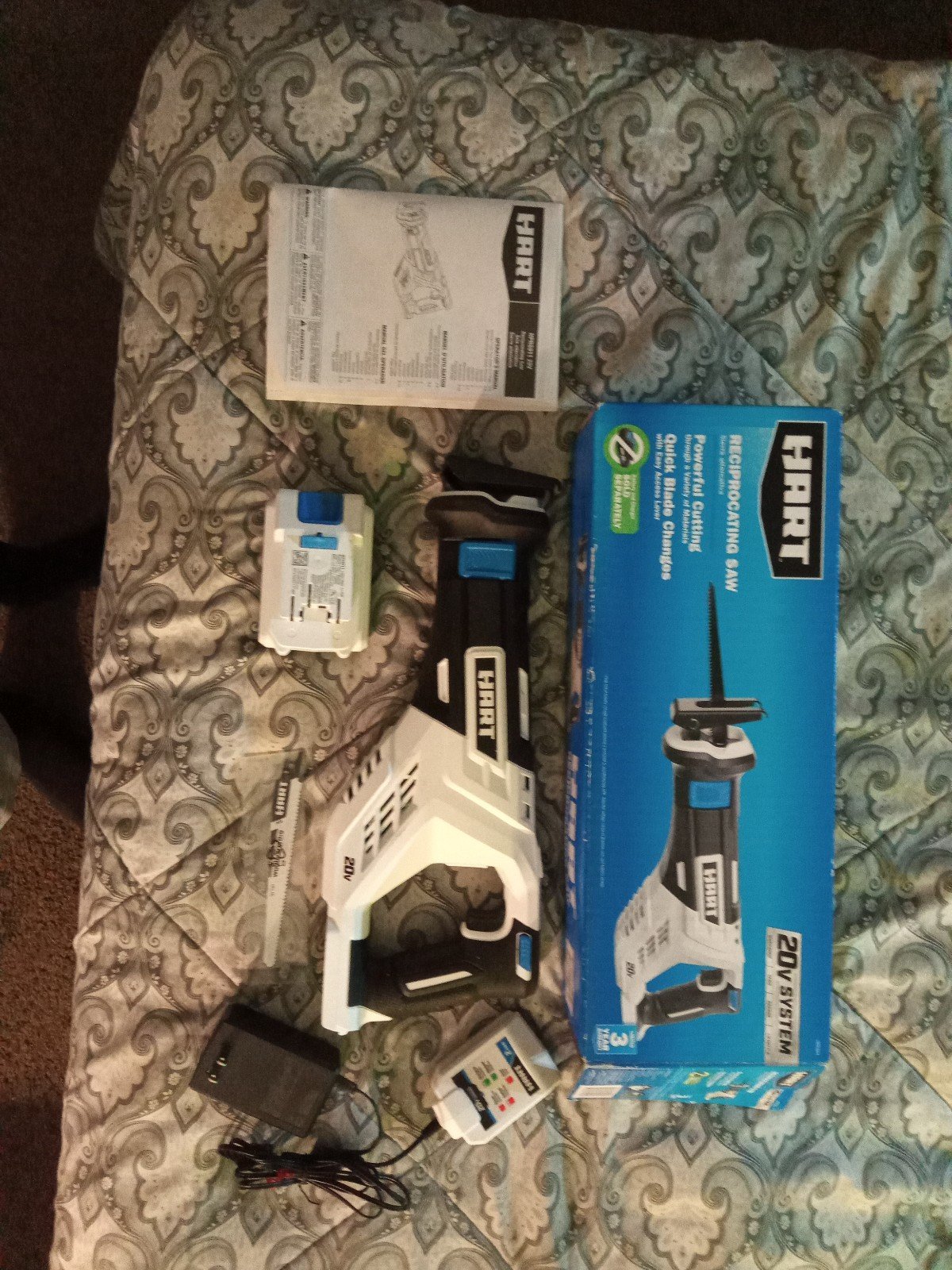 Hart Reciprocating Saw with Battery and Battery Charger