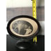 Antique Nathan M Stone Chicago Oval Metal Frame Family Photo Baby & Girl