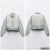Zara TRF denim oversized jacket with pant style waist