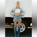 Zara TRF denim oversized jacket with pant style waist