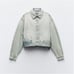 Zara TRF denim oversized jacket with pant style waist