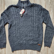 Buffalo David Bitton Men’s Sweater New With Tags Blue Button Up Sz Medium