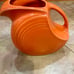 Vintage Fiestaware Disc Pitcher Tangerine Orange Made In USA